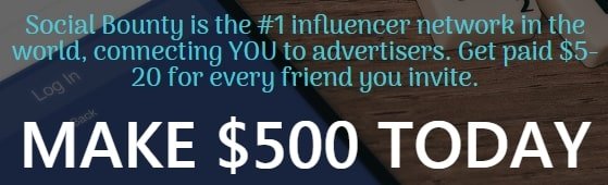 SocialBounty.co Make $500 Today