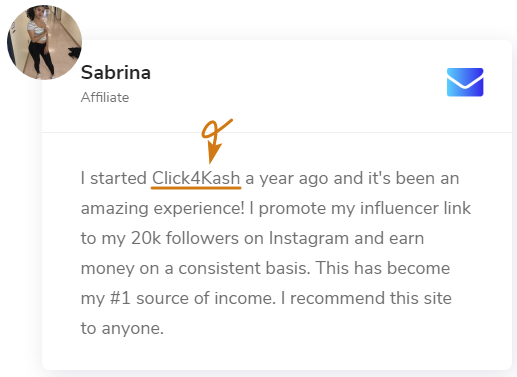 Click4Kash.com Fake Testimonial 1