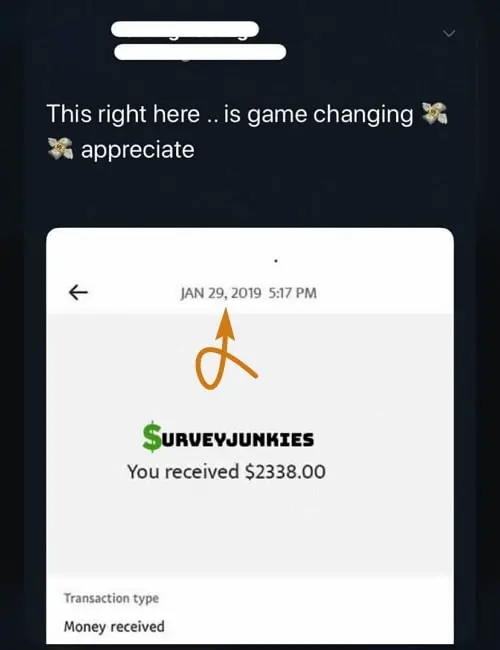 SurveyJunkies.co Fake Payment Proof 2 1