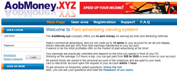 AobMoney.xyz Identical Scam