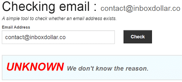 InboxDollar.co Fake Email Address