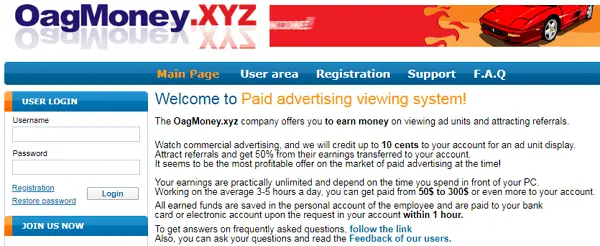 OagMoney.xyz Identical Scam