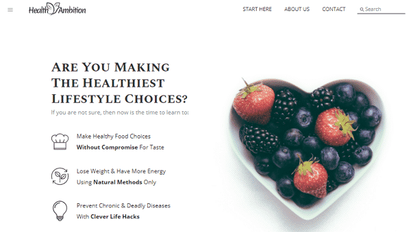 Health Ambition Website