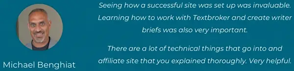 The Authority Site System Testimonial 1