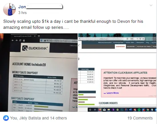 12 Minute Affiliate Success Story 1