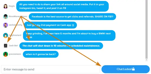 CashCrates.co Fake Chat