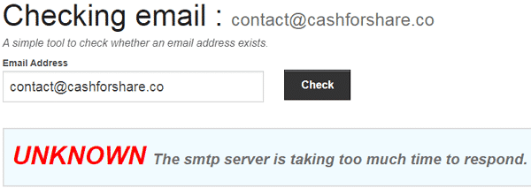 CashForShare.co Fake Email Address