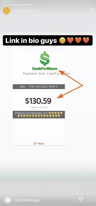 CashForShare.co Fake Payment Proof 1