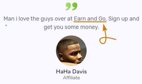 EarnAndGo.co Fake Testimonial 2-2