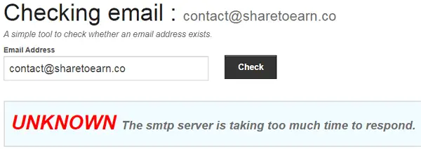 ShareToEarn.co Fake Email Address