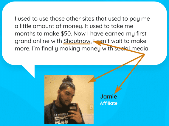 ShoutNow.co Fake Testimonial 2