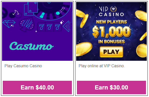 Daily Rewards Casino Cash Offers