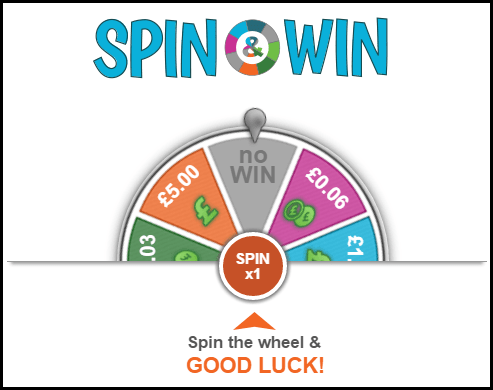 Inbox Pounds Spin And Win Wheel