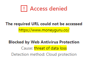 MoneyGuru.co Tasks Antivirus Alert