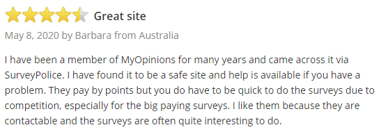 MyOpinions SurveyPolice Testimonial 2