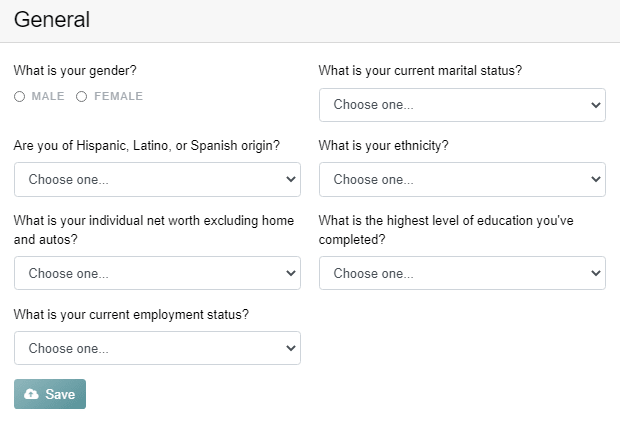 Opinions 4 Good General Profile Questionnaire