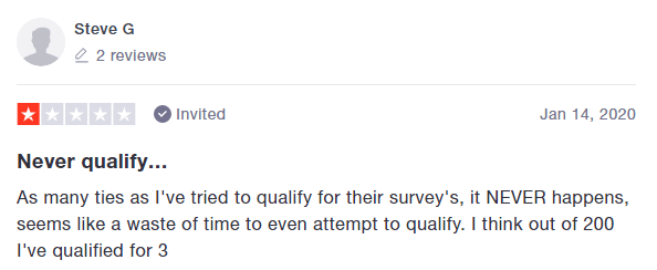 Opinions 4 Good Survey Disqualifications Testimonial