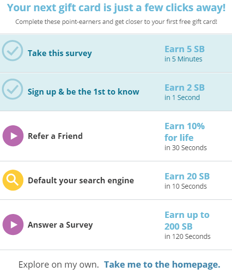 Swagbucks 5 Initial Tasks