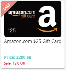 Swagbucks Amazon.com $25 Discounted Gift Card