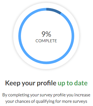 ValuedOpinions Profile Completion Percentage