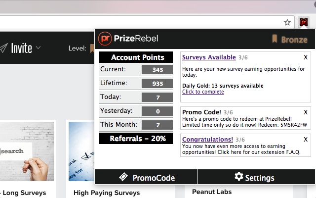 PrizeRebel Browser Extention
