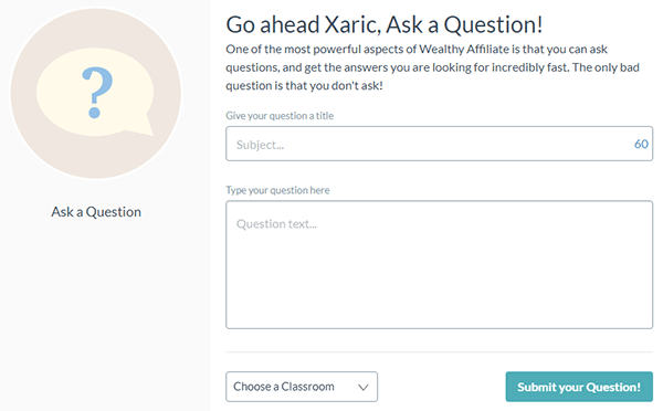 Ask a Question Within The WA Community