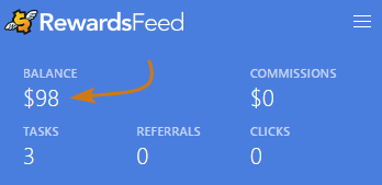 RewardsFeed.com Account Balance