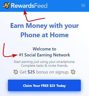 RewardsFeed.com Home Page