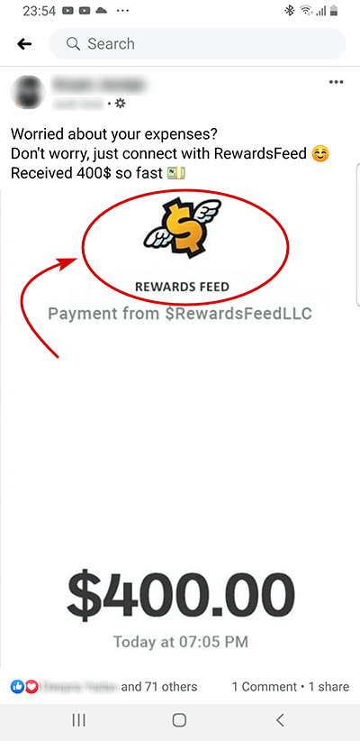 RewardsFeed.com Payment Proof