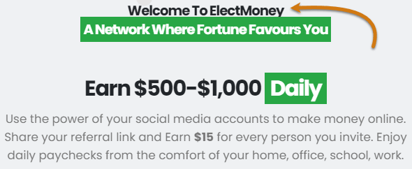 ElectMoney.com Home Page