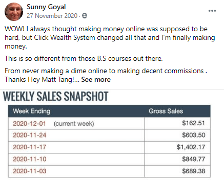 Click Wealth System Success Story 5