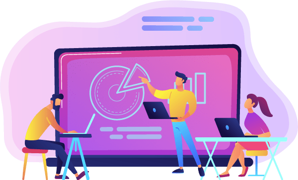 Man-Provides-Online-Training-To-Students-Illustration