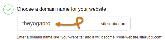 Siterubix Choose Your Domain Name