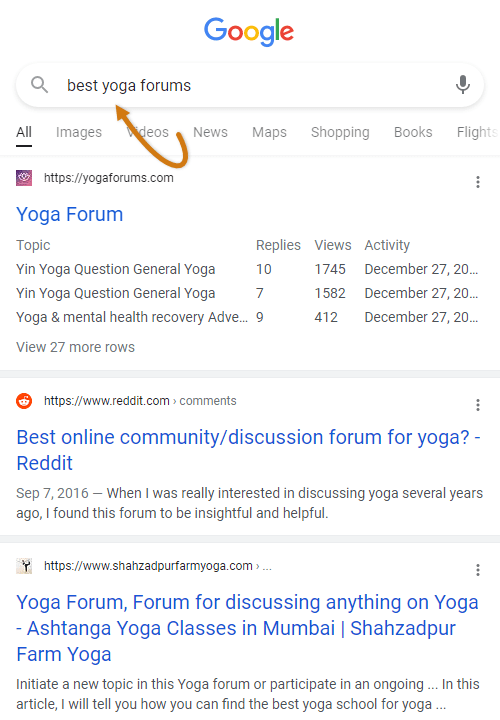 Best Yoga Forums Google Search Results