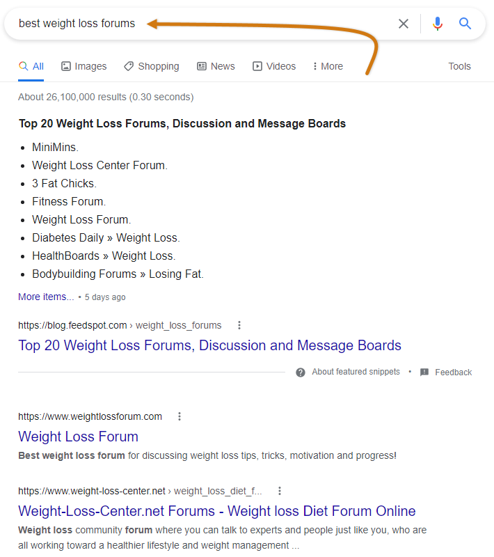 Best Weight Loss Forums Google Search Example