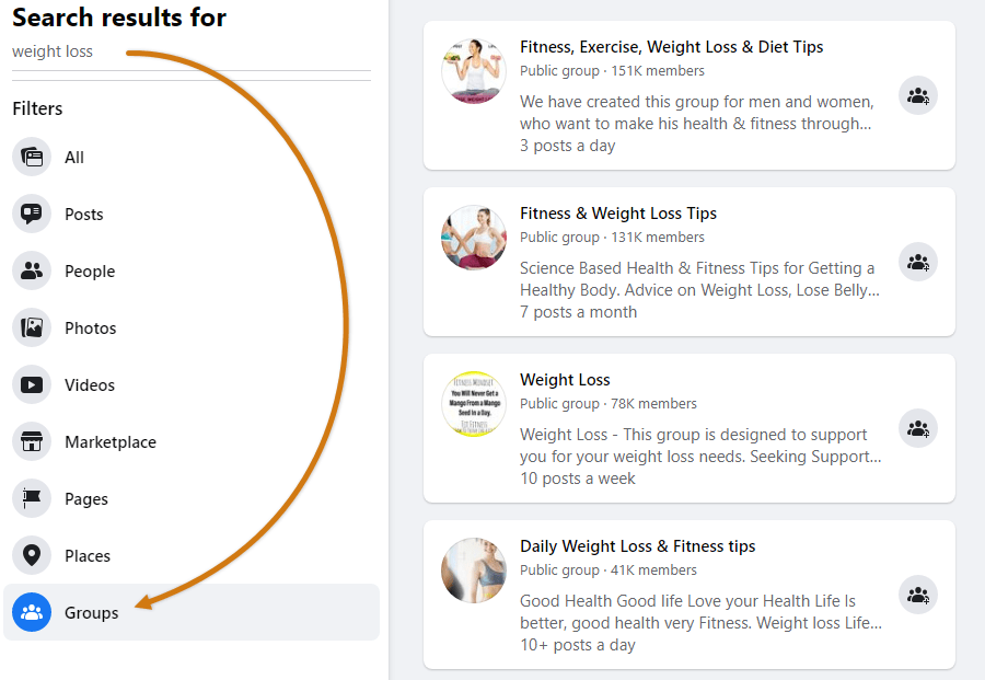 Facebook Weight Loss Groups